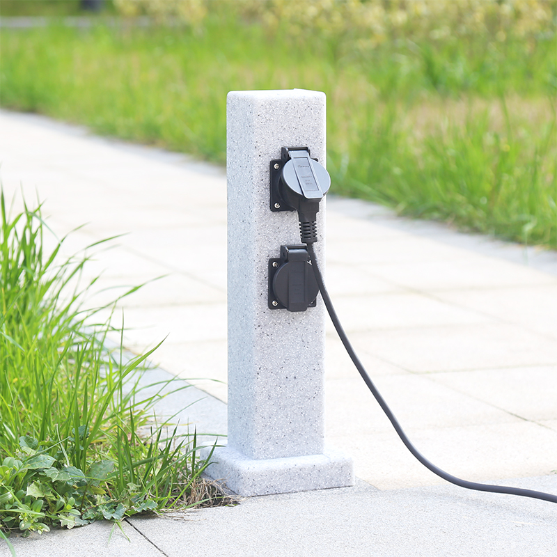 Outdoor Power Outlet Weatherproof - 빌라 안뜰 정원용 수직 전원 소켓