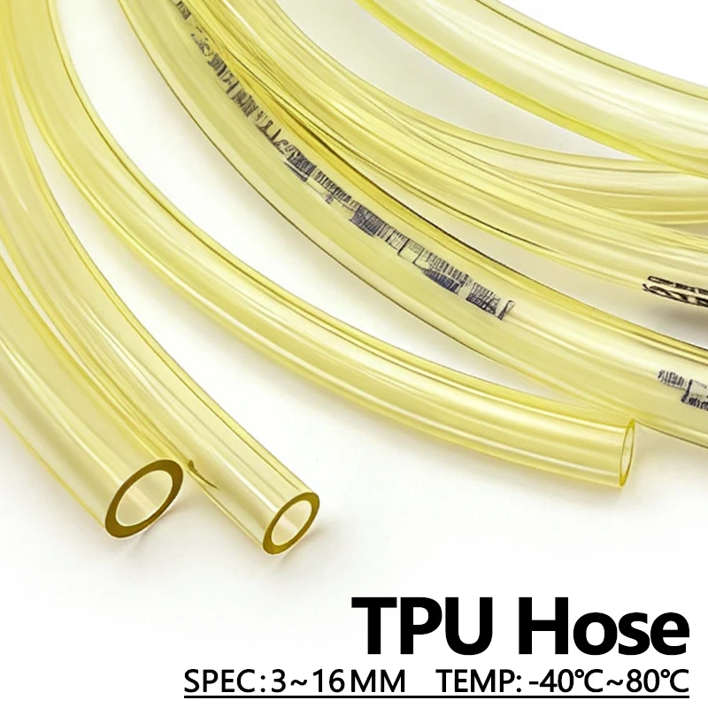 Outdoor Power Line - 50cm/1/2/3M 노란색 TPU 연료 가스 라인