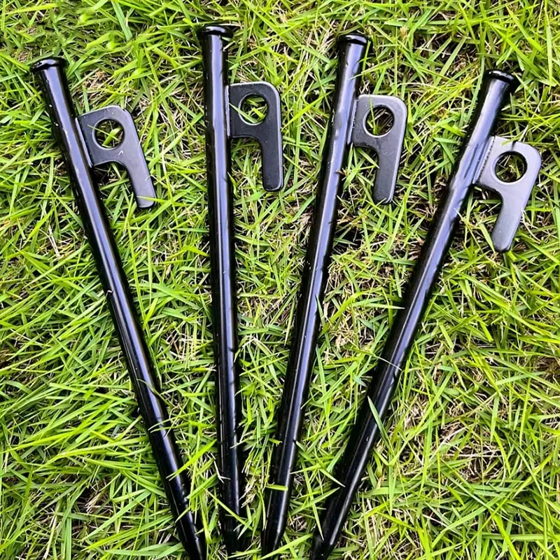 Outdoor Power Stake - 4개입 고강도 강철 텐트 말뚝 -
