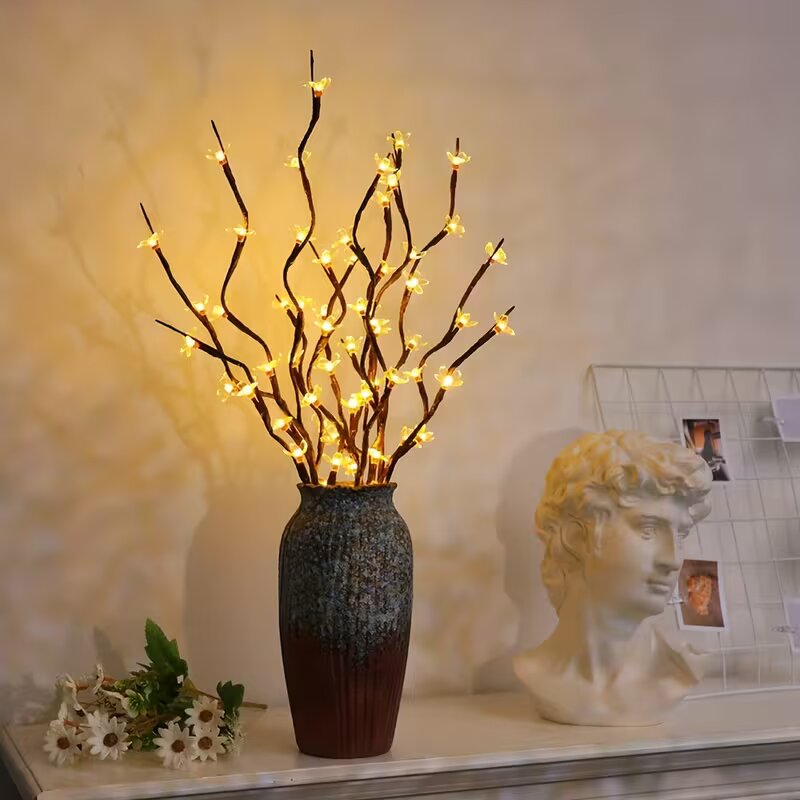 Outdoor Power For Lights - 1/2PC 20LED 벚꽃 나무 가지 조명