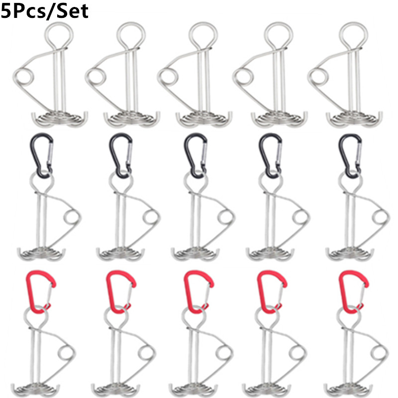 Outdoor Power Stake - 방풍 5PCS 로프 버클 접이식 스프링