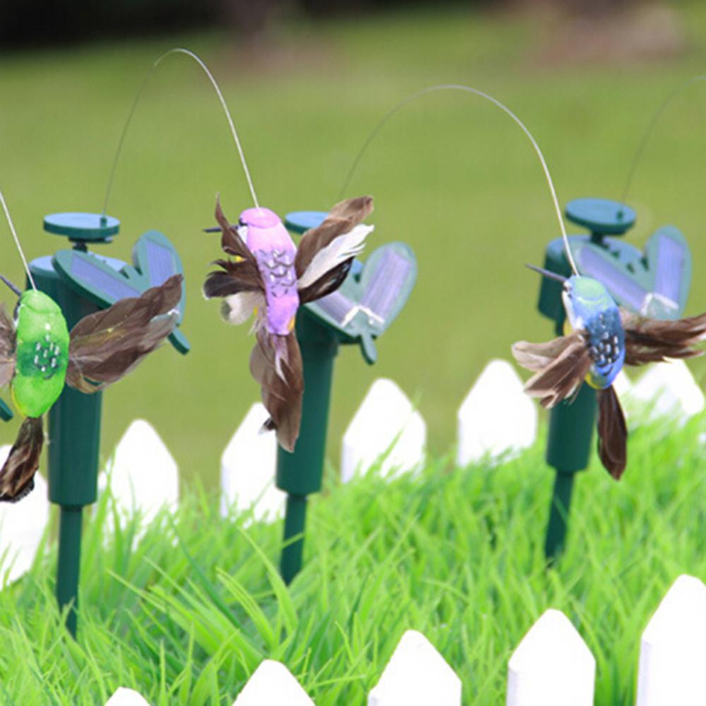 태양광 충전식 날으는 벌새 깃털 날개 가짜 새 파워 진 - Outdoor Power Stake 리뷰 및 가격