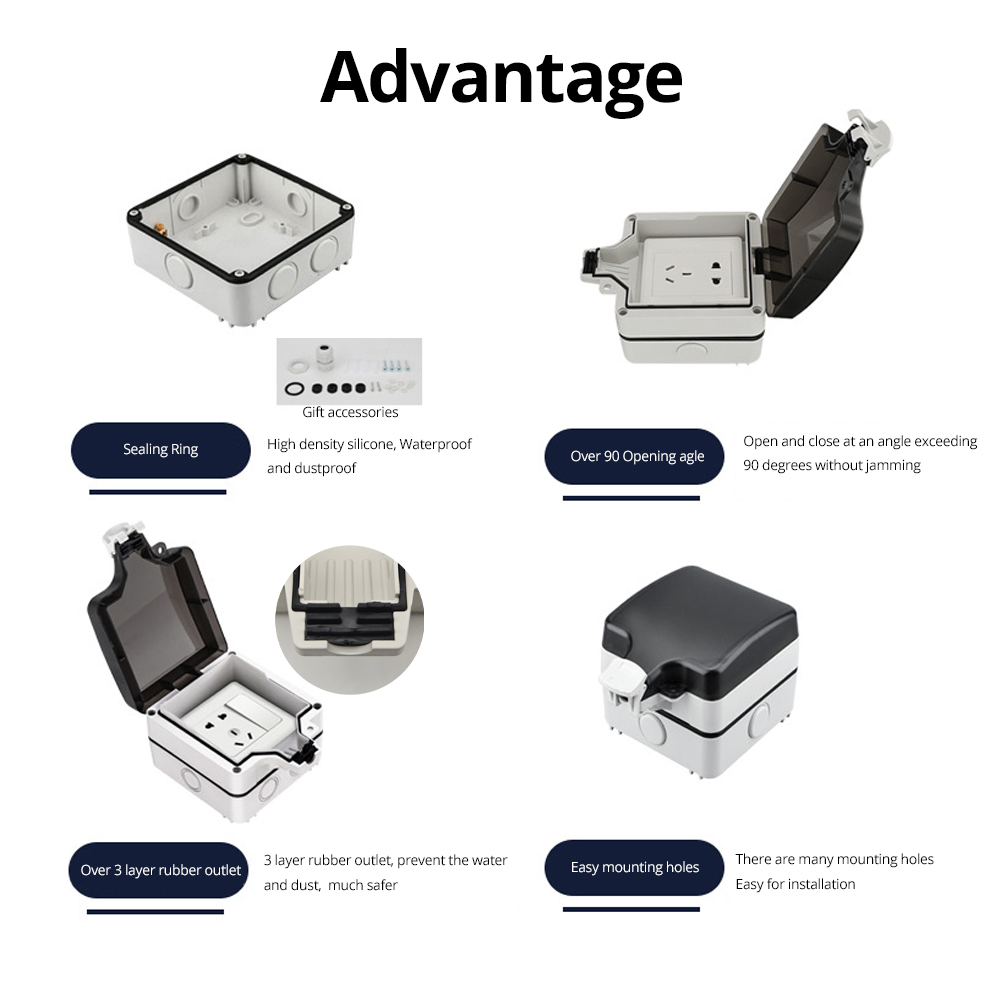 Wallpad IP66 방진 방수 야외 상자 벽 스위치 - Outdoor Power Outlet Weatherproof 리뷰 및 가격