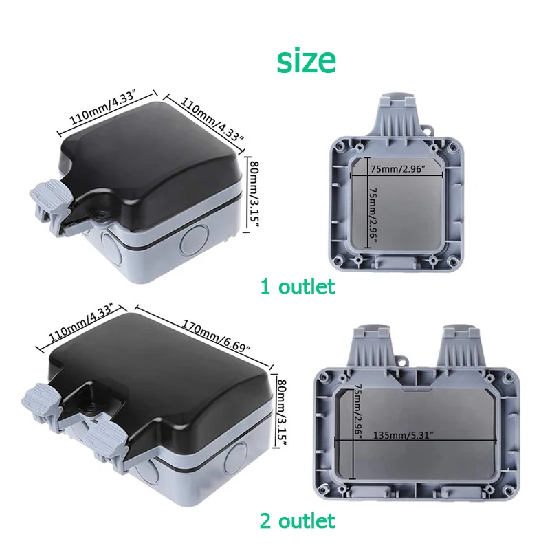 EU KR 야외 벽 방수 소켓 16A 콘센트 한국 전력 - Outdoor Power Outlet Weatherproof 리뷰 및 가격