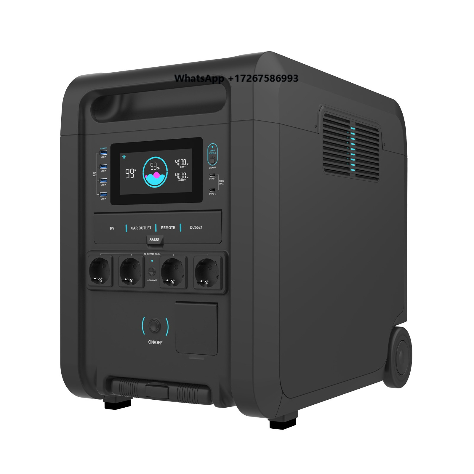 5000W 휴대용 파워스테이션 태양광 발전기 4200W - Ac Outdoor Power 리뷰 및 가격