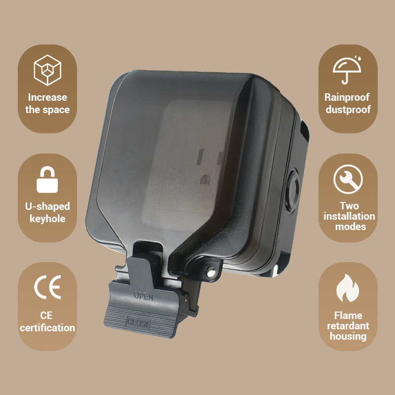 Avoir IP66 벽 방수 소켓 단일 상자 전기 콘센 - Outdoor Power Outlet Weatherproof 리뷰 및 가격