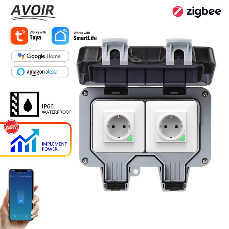 Avoir Tuya Zigbee 전기 소켓 IP66 방 - Outdoor Power Outlet Weatherproof 리뷰 및 가격