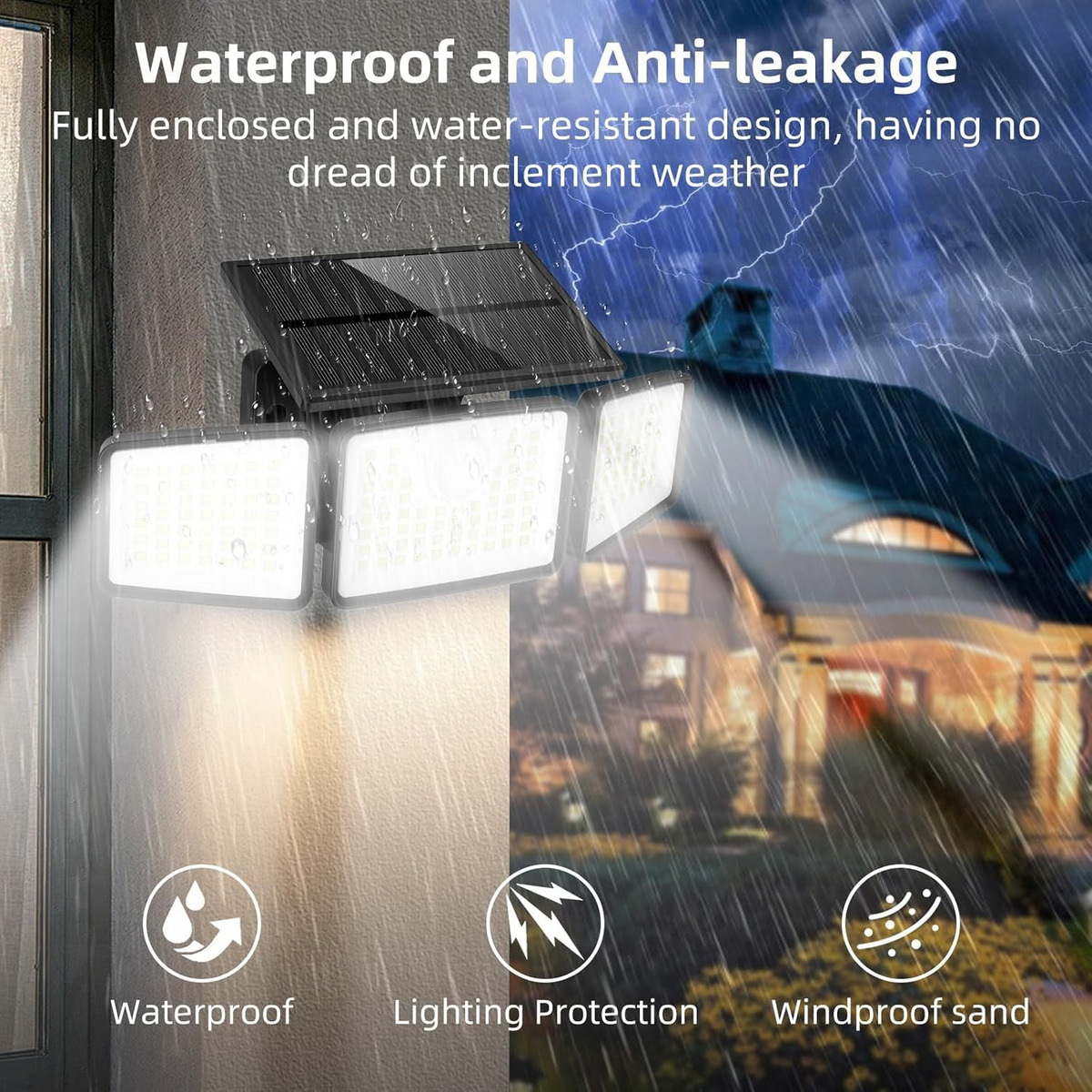 태양광 LED 벽등 | 삼중 헤드 야외 조명 |   I - Outdoor Power Outlet Weatherproof 리뷰 및 가격