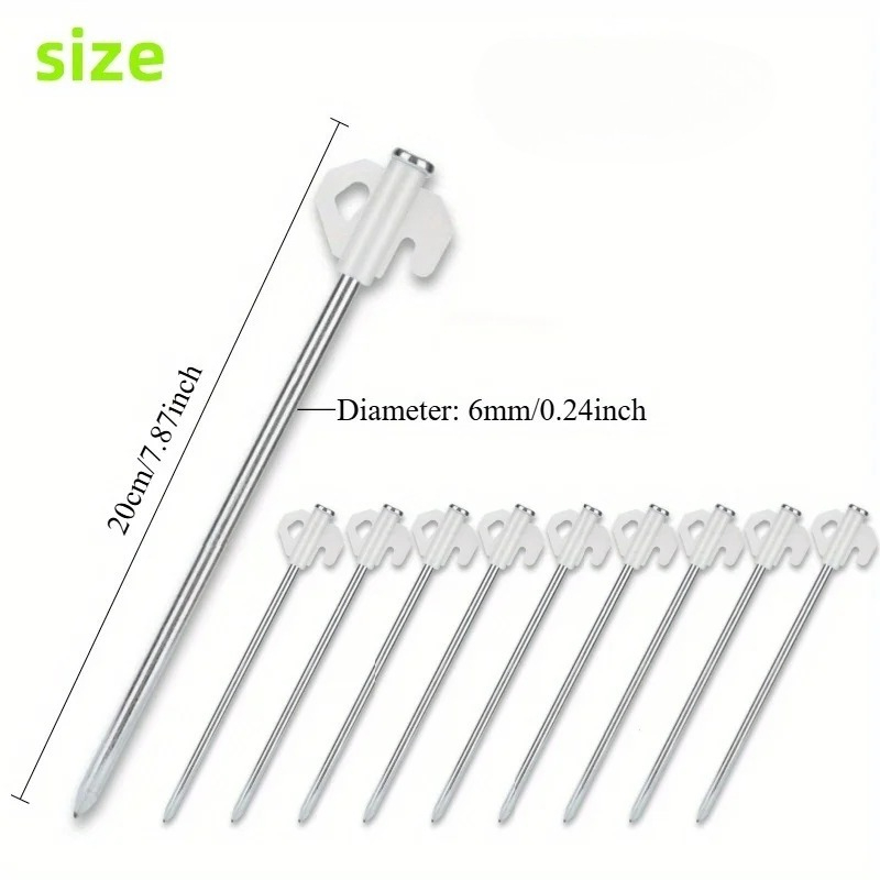 빛나는 텐트 펙 야광 텐트 말뚝 강력 아연 도금 강철  - Outdoor Power Stake 리뷰 및 가격