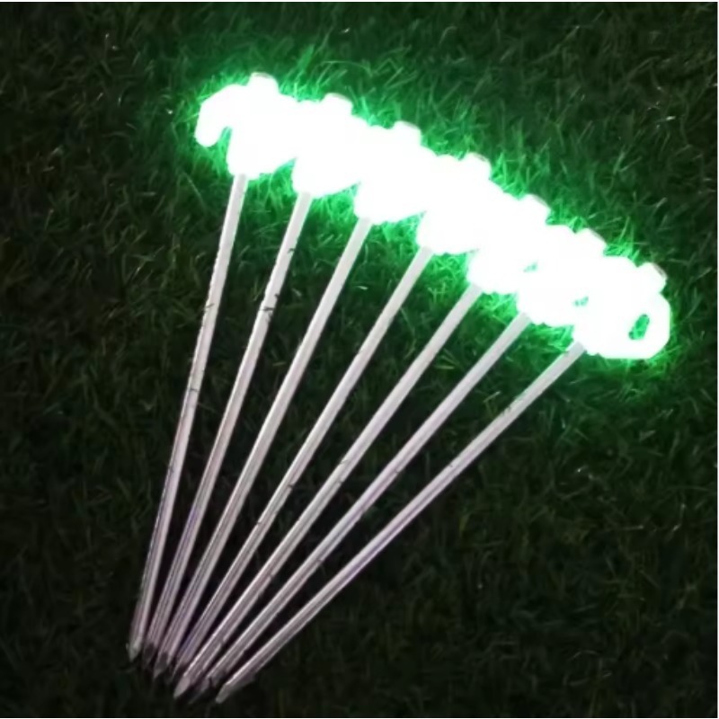 빛나는 텐트 펙 야광 텐트 말뚝 강력 아연 도금 강철  - Outdoor Power Stake 리뷰 및 가격